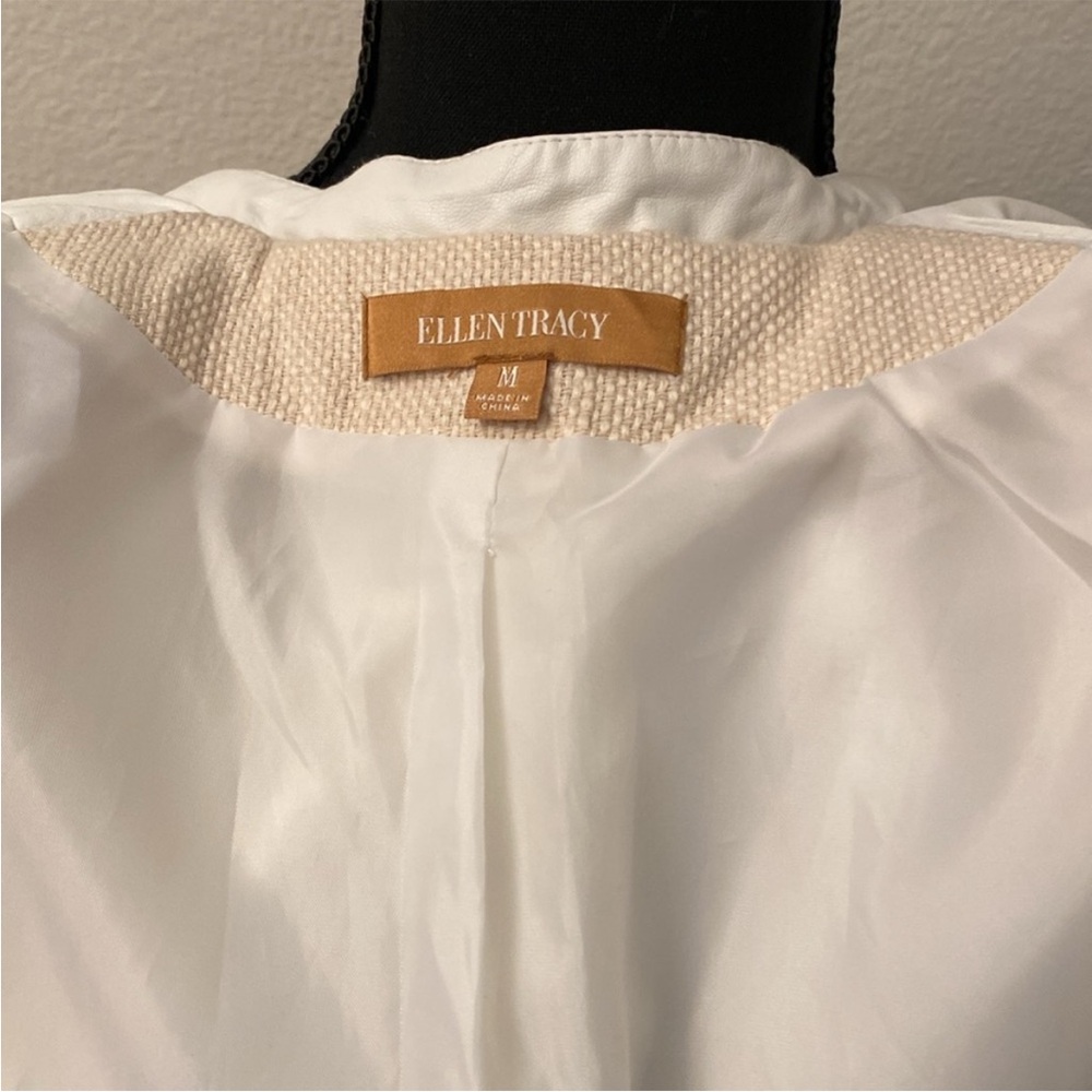 Ellen Tracy jacket Cream and White Women's - Picture 6 of 7